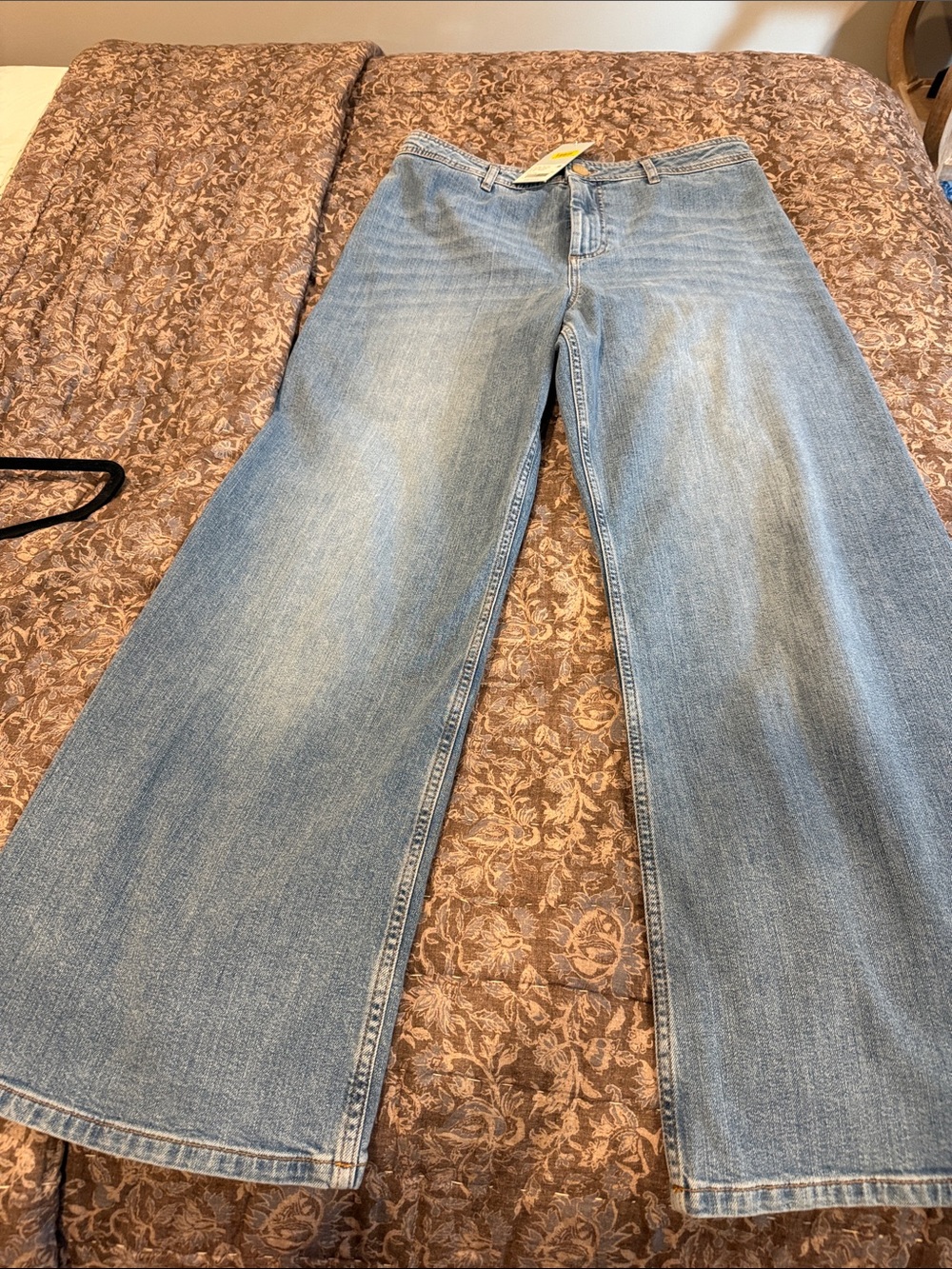ANTONIO MELANI Light Blue Flared Wide-Leg Jeans
